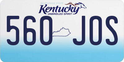 KY license plate 560JOS