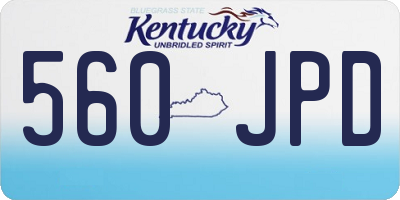 KY license plate 560JPD