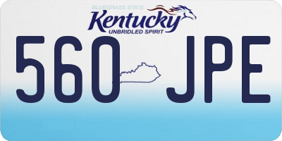 KY license plate 560JPE