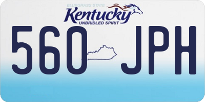 KY license plate 560JPH
