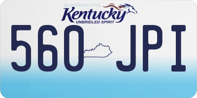 KY license plate 560JPI