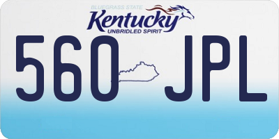 KY license plate 560JPL