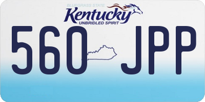 KY license plate 560JPP