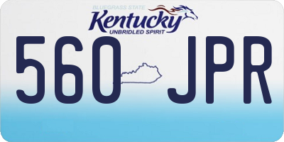 KY license plate 560JPR