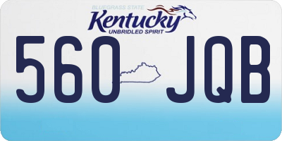 KY license plate 560JQB