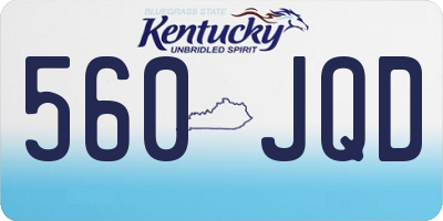 KY license plate 560JQD