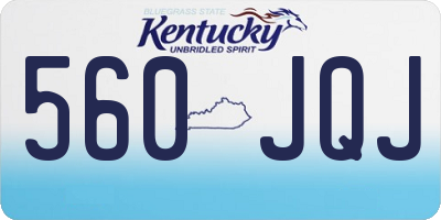 KY license plate 560JQJ