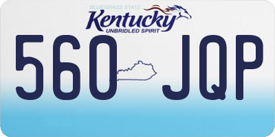 KY license plate 560JQP