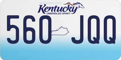 KY license plate 560JQQ
