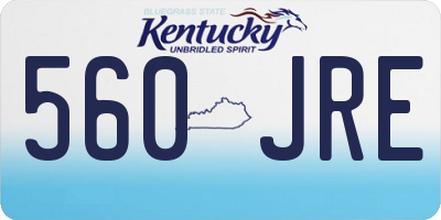 KY license plate 560JRE