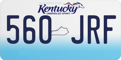 KY license plate 560JRF