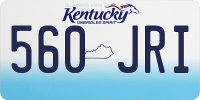 KY license plate 560JRI
