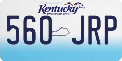 KY license plate 560JRP