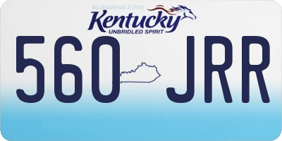 KY license plate 560JRR