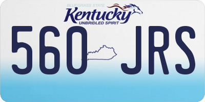 KY license plate 560JRS