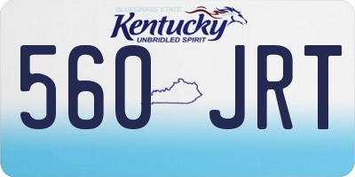 KY license plate 560JRT