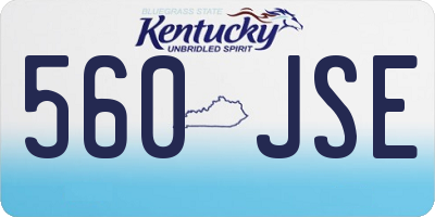 KY license plate 560JSE