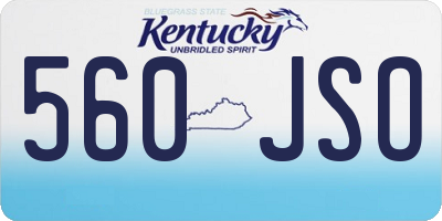 KY license plate 560JSO