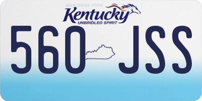 KY license plate 560JSS