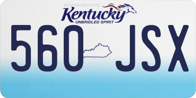 KY license plate 560JSX