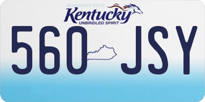 KY license plate 560JSY