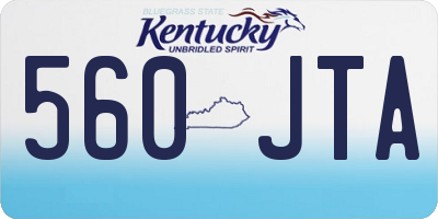 KY license plate 560JTA