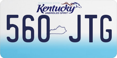 KY license plate 560JTG