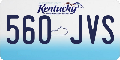 KY license plate 560JVS