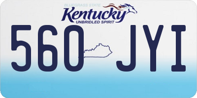 KY license plate 560JYI