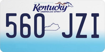 KY license plate 560JZI