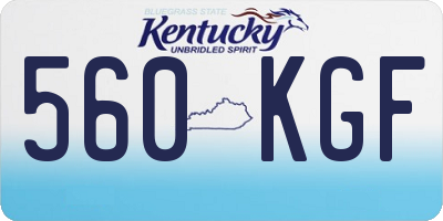 KY license plate 560KGF