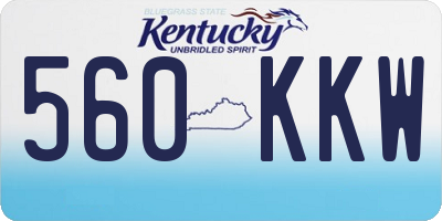 KY license plate 560KKW