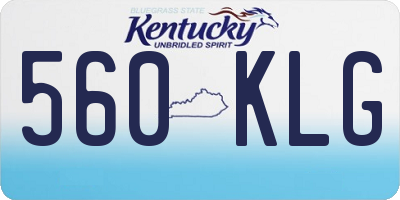 KY license plate 560KLG