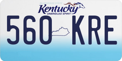 KY license plate 560KRE