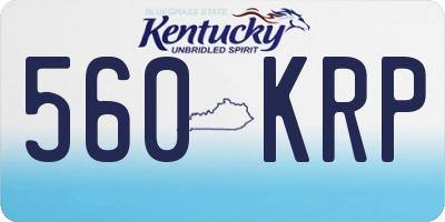 KY license plate 560KRP