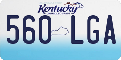 KY license plate 560LGA
