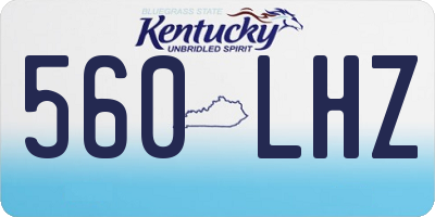 KY license plate 560LHZ
