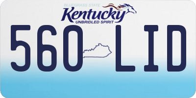 KY license plate 560LID