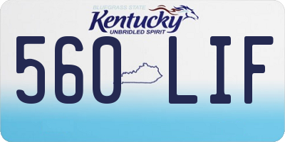 KY license plate 560LIF