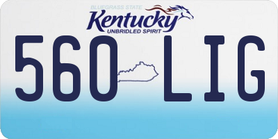 KY license plate 560LIG