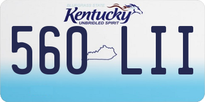 KY license plate 560LII