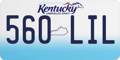 KY license plate 560LIL