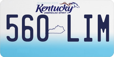 KY license plate 560LIM