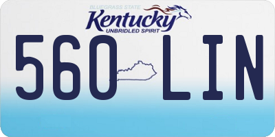 KY license plate 560LIN