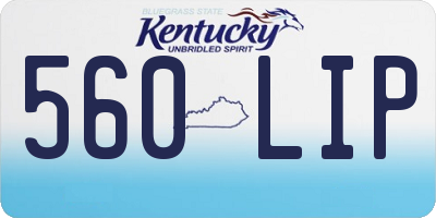 KY license plate 560LIP