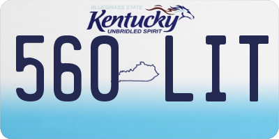 KY license plate 560LIT