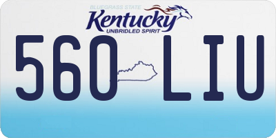 KY license plate 560LIU
