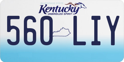 KY license plate 560LIY