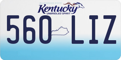 KY license plate 560LIZ