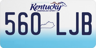 KY license plate 560LJB